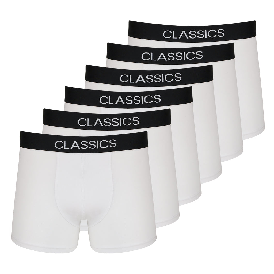 Classics® Herren Boxershort - 6er Pack - Weiß